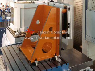 Boring machine bending plates