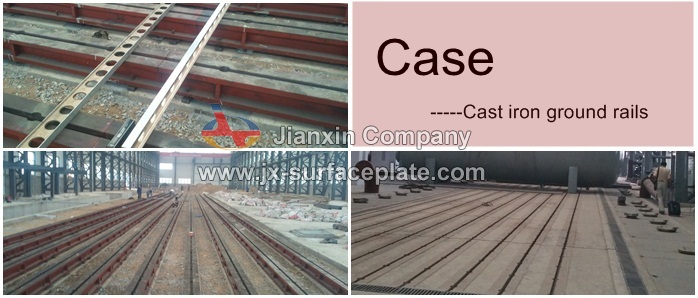 Case--Cast iron ground rails